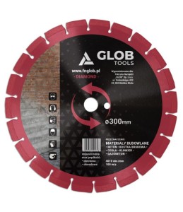 Tarcza diamentowa GLOB - materiały budowlane 300mm