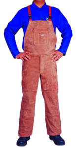 Skórzane ogrodniczki spawalnicze Lava Brown (XXXL)