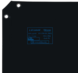 Zielony ekran spawalniczy WELDAS LAVAshield 1,8x2,4m