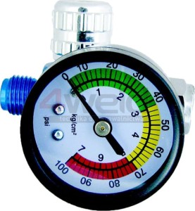 Regulator powietrza reduktor pod pistolet niebieski