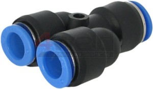 Złączka trójnikowa redukcyjna typu "QUICK" do przewodów PA/PU fi 4-12mm