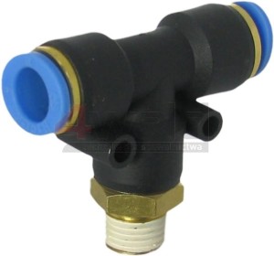 Złączka trójnik "QUICK"  do przewodów PA/PU fi 10mm 1/8 - 1/2"